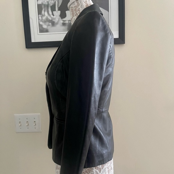 Leather jacket blazer The Limited size 2 great condition - Picture 8 of 13